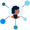 Icon of person with circles