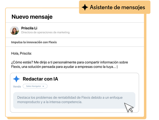 Imagen de la interfaz del producto que representa las interacciones eficaces