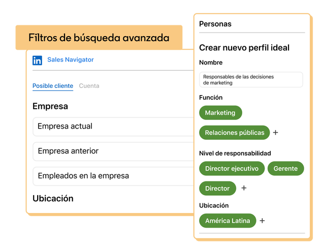 Imagen de la interfaz del producto que representa la búsqueda de personas adecuadas