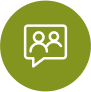 icon of people in a conversation bubble