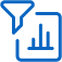 Icon of a funnel with a bar graph