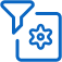 Icon of a funnel with a gear