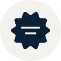Minimalist Badge Icon with Centered Lines