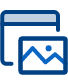 An icon of a web browser with an image on screen.