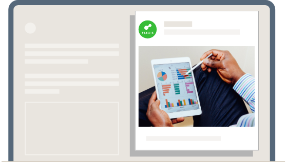 Illustrazione dei contenuti sponsorizzati di LinkedIn sullo schermo di un computer.