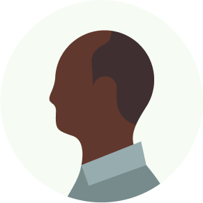 Illustrated icon of a person