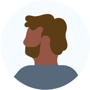 Illustrated icon of a person