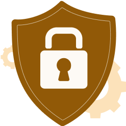 Illustration of a shield with a lock