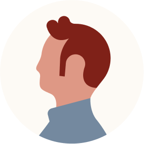 Illustrated icon of a person