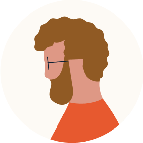 Illustrated icon of a person