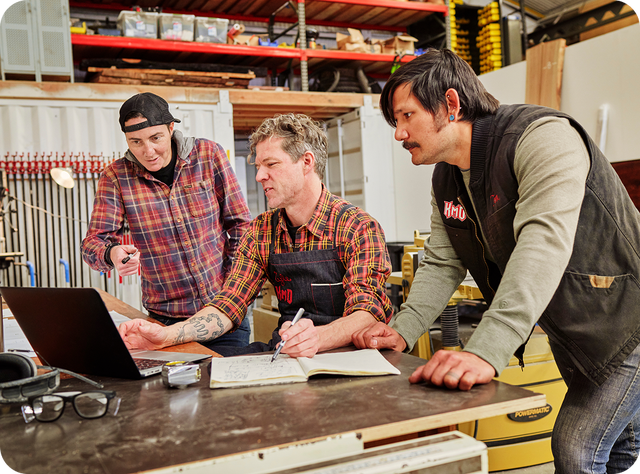 A team working together
